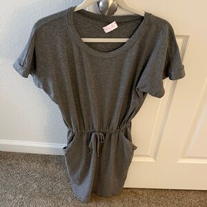 Pink Lily Heather Gray Casual T-Shirt Dress